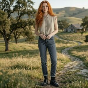 ​H&M Linen Blend Greige Sleeveless Button Down Shirt XS Coastal Grandma